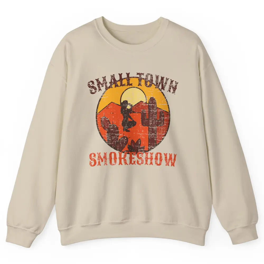Retro Cowgirl Desert Small Town Smokeshow Western Country Unisex Crewneck Sweatshirt