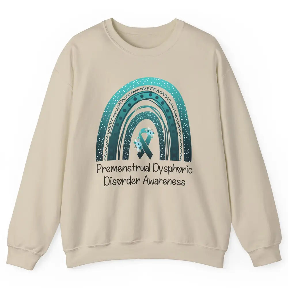 Premenstrual Dysphoric Disorder PMDD Awareness Rainbow Unisex Crewneck Sweatshirt
