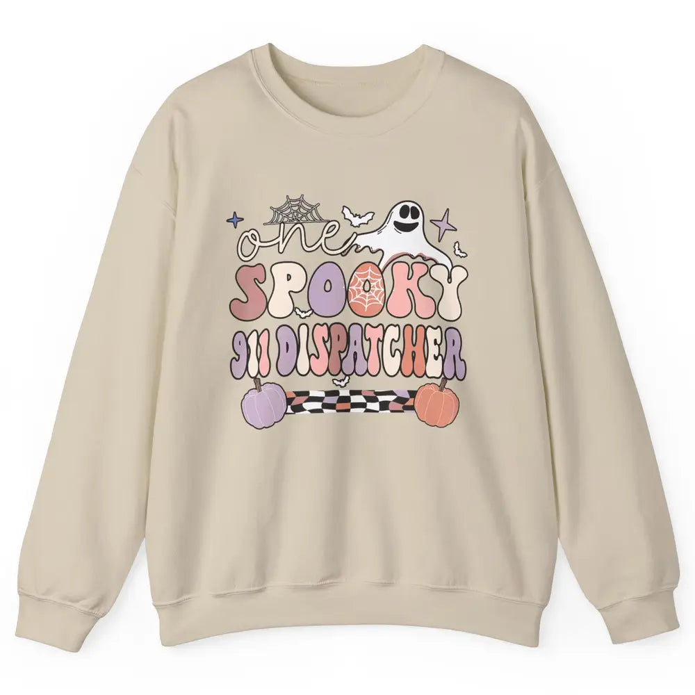One Spooky Dispatcher 911 Life Operator Pumpkin Halloween Unisex Crewneck Sweatshirt