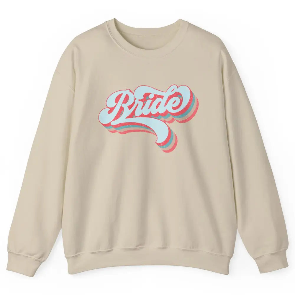 Retro 70s Future Bride Engaged Bachelorette Bridal Party Unisex Crewneck Sweatshirt