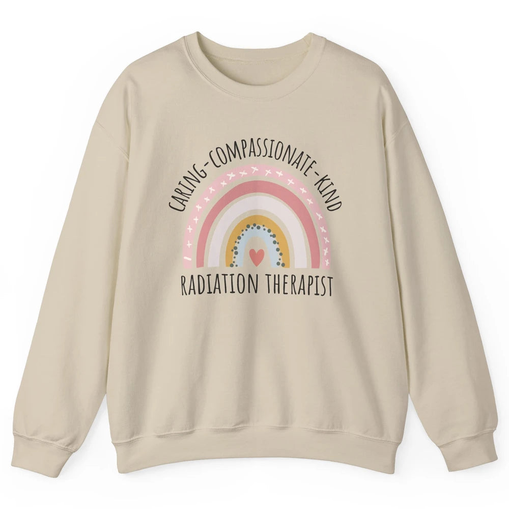 Radiation Therapist Pastel Rainbow Radiation Therapy Gift Unisex Crewneck Sweatshirt