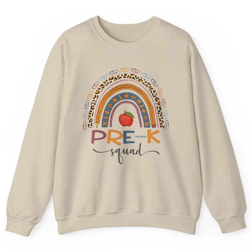 Pre-K Squad Rainbow Preschool Teacher Back To School Gift Unisex Crewneck Sweatshirt