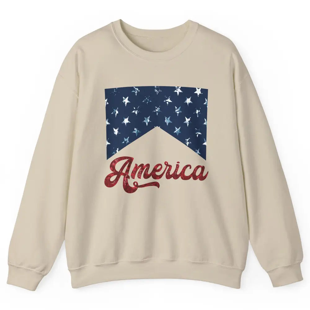 Retro America 4th Of July Independence Day Western Patriots Unisex Crewneck Sweatshirt