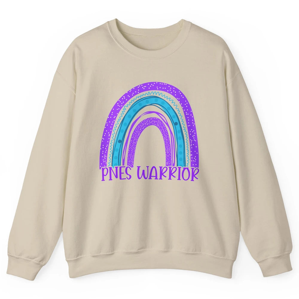 Psychogenic Non-epileptic Seizures PNES Purple Teal Rainbow Unisex Crewneck Sweatshirt