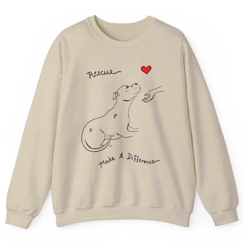 Pitbull Dog Rescue Adopt Dont Shop Foster Animal Pet Rescuer Unisex Crewneck Sweatshirt