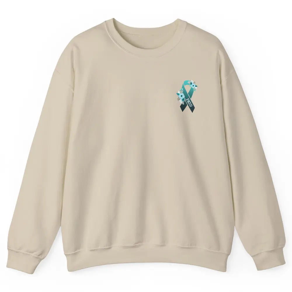 Premenstrual Dysphoric Disorder PMDD Awareness Ribbon Unisex Crewneck Sweatshirt