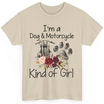 Retro Floral Motorbike I'm Dog Motorcycle Kinda Girl Dog Mom Classic Unisex T-Shirt