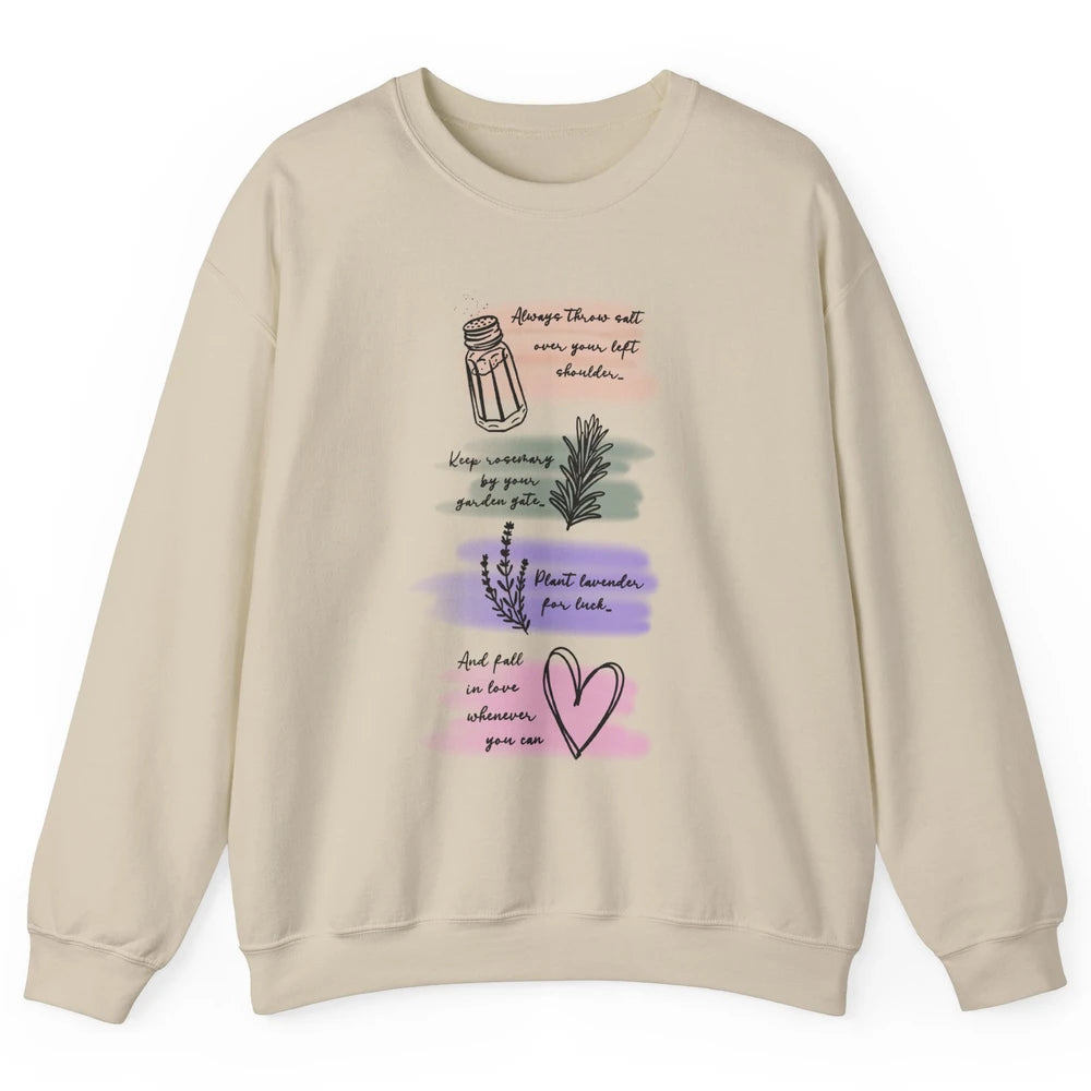 Practical Magic Witch Gardening Card Gardeners Plant Lovers Unisex Crewneck Sweatshirt