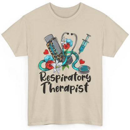Respiratory Therapist Leopard Stethoscope Western Country RT Classic Unisex T-Shirt