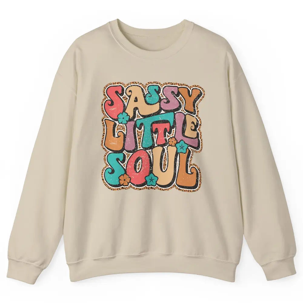 Retro Boho Groovy Sassy Little Soul Western Hippie Cowgirl Unisex Crewneck Sweatshirt