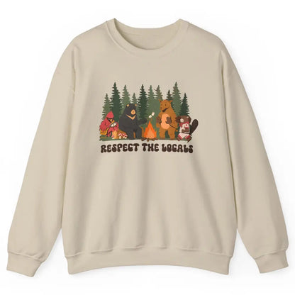 Respect Local Wildlife Camping Outdoor Mountain Environment Unisex Crewneck Sweatshirt