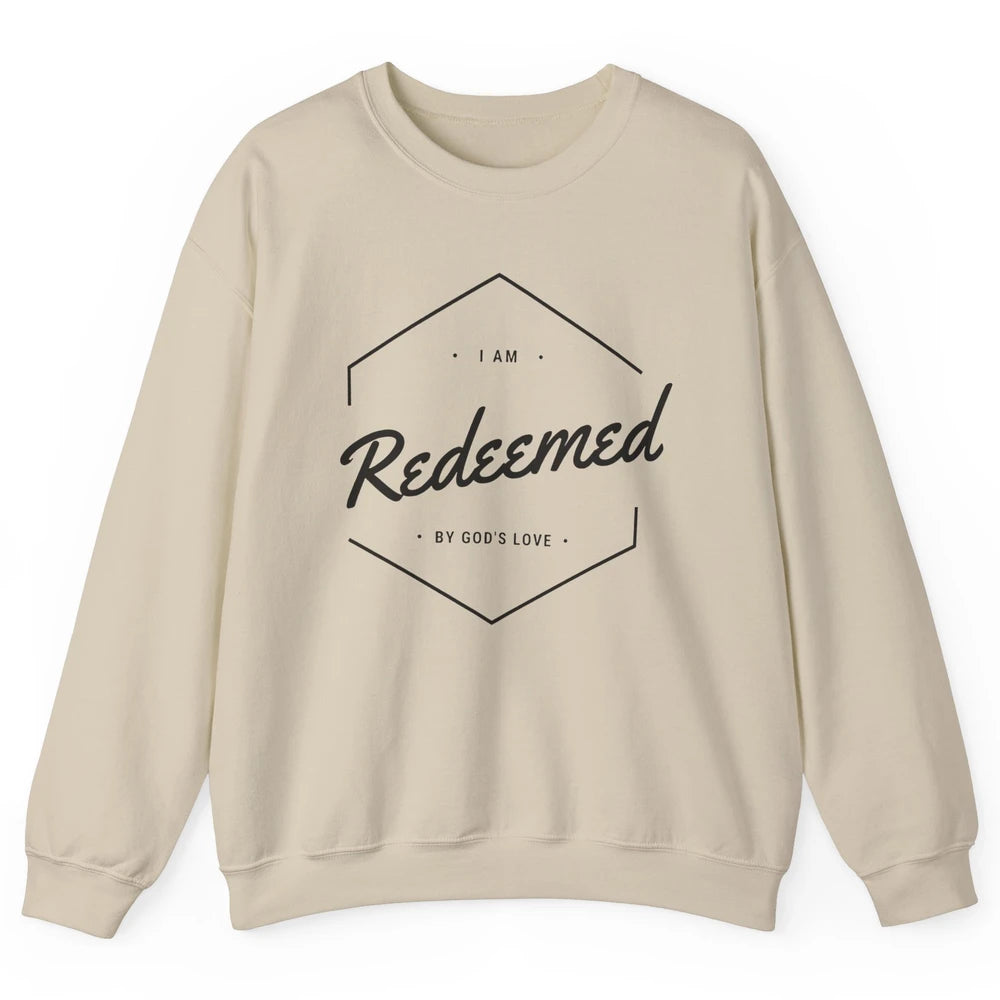 Redeemed By God's Love Butterfly Christian Religious Gift Unisex Crewneck Sweatshirt