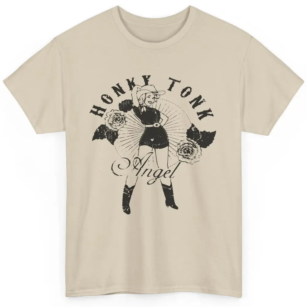 Retro Cowgirl Honky Tonk Angel Western Country Rodeo Mom Classic Unisex T-Shirt