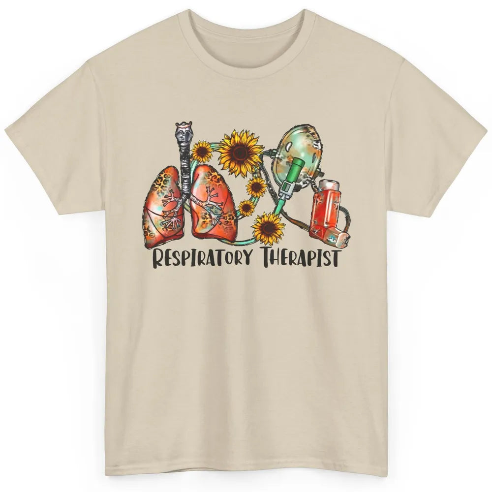 Respiratory Therapist Sunflower Lungs Breathe RT Nurse Classic Unisex T-Shirt