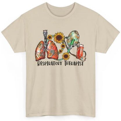 Respiratory Therapist Sunflower Lungs Breathe RT Nurse Classic Unisex T-Shirt