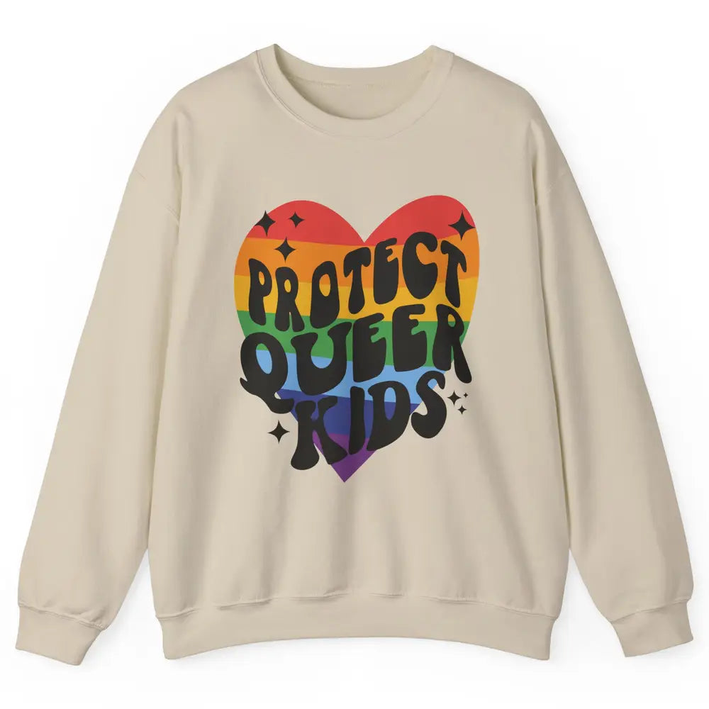 Protect Queer Kids Protect Trans Youth LGBT Gay Pride Ally Unisex Crewneck Sweatshirt
