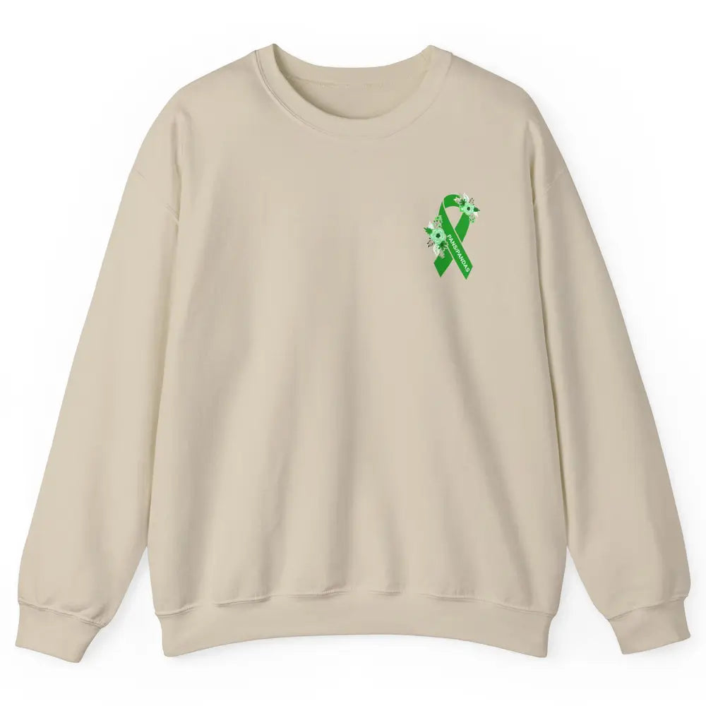 PANS/PANDAS Awareness Floral Green Ribbon Pans Disease Unisex Crewneck Sweatshirt
