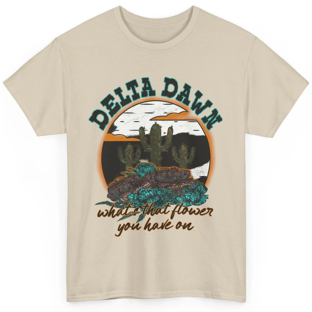 Retro Desert Night Delta Dawn What's That Flower Western Classic Unisex T-Shirt