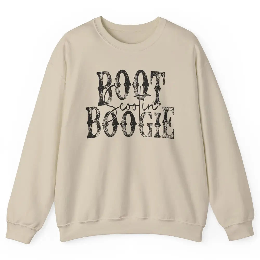 Retro Cowboy Boot Scooting Boogie Western Country Cowgirl Unisex Crewneck Sweatshirt