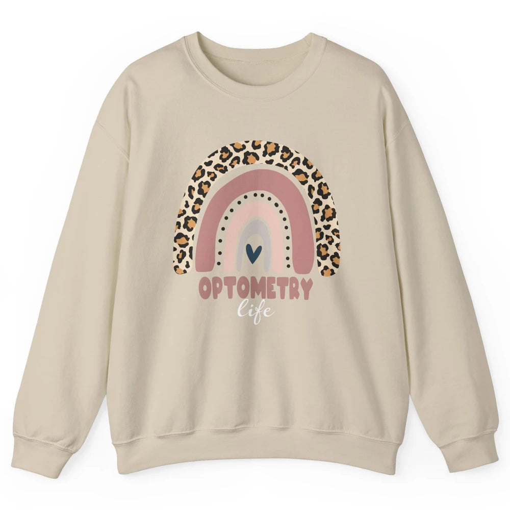 Optometry Life Leopard Rainbow Optometrist Optician Gift Unisex Crewneck Sweatshirt