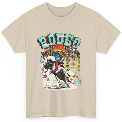 Retro Cowboy Horsing Rodeo Dad Bull Racing Western Country Classic Unisex T-Shirt