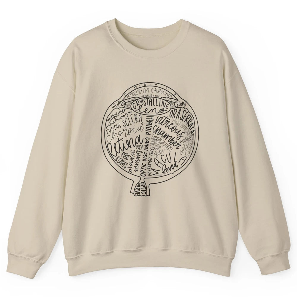 Optometrist Retina Tech Eyeball Anatomy Optician Eye Doctor Unisex Crewneck Sweatshirt