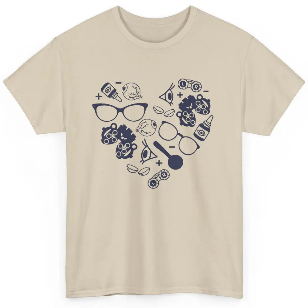 Optometrist Love Heart Symbols Optician Eye Doctor Gift Classic Unisex T-Shirt