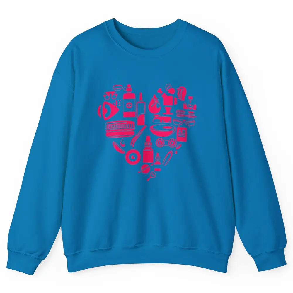 Optometrist Tools Heart Eye Doctor Optician Ophthalmic Tech Unisex Crewneck Sweatshirt