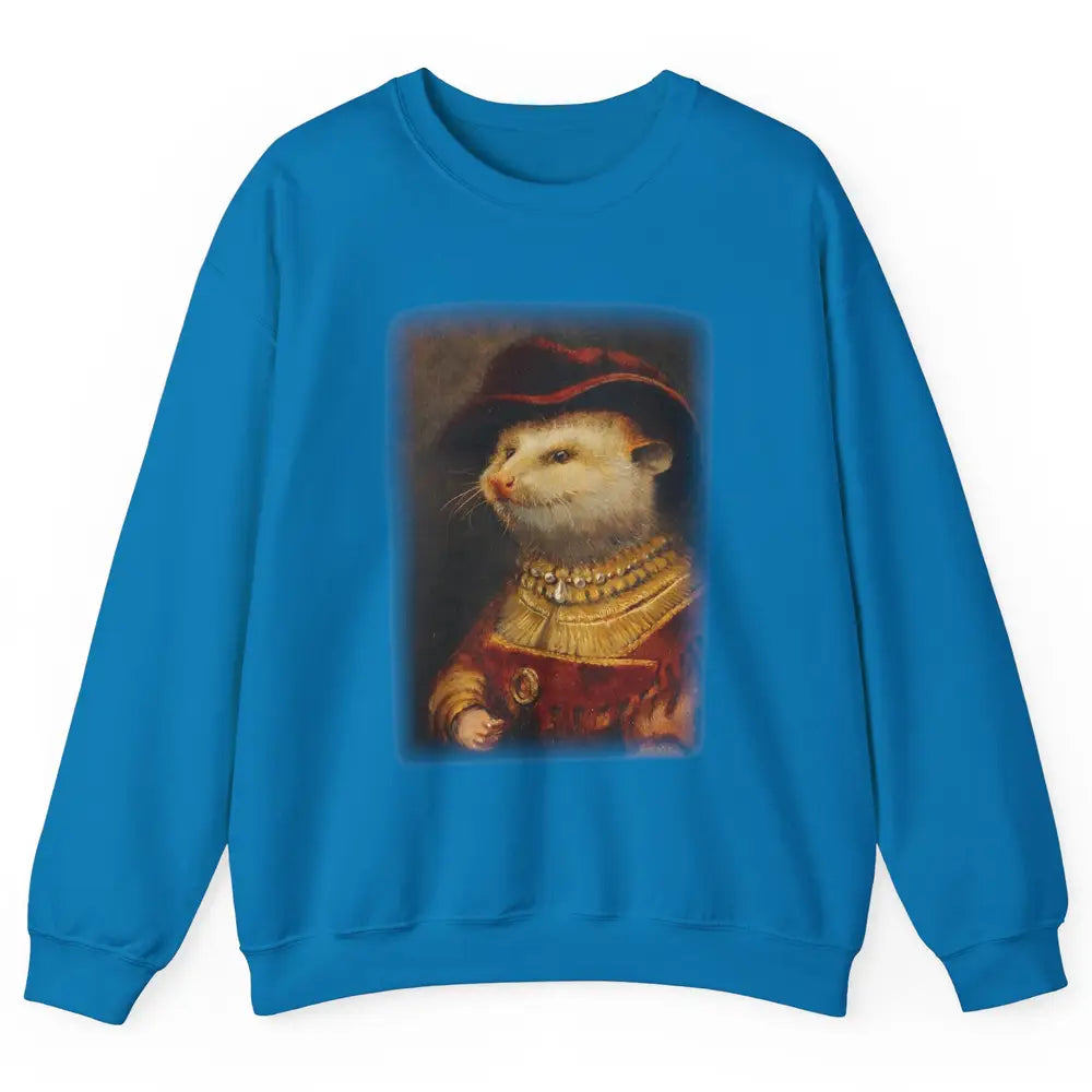 Retro Noble Opossum Young Gallant Western Opossum Art Unisex Crewneck Sweatshirt