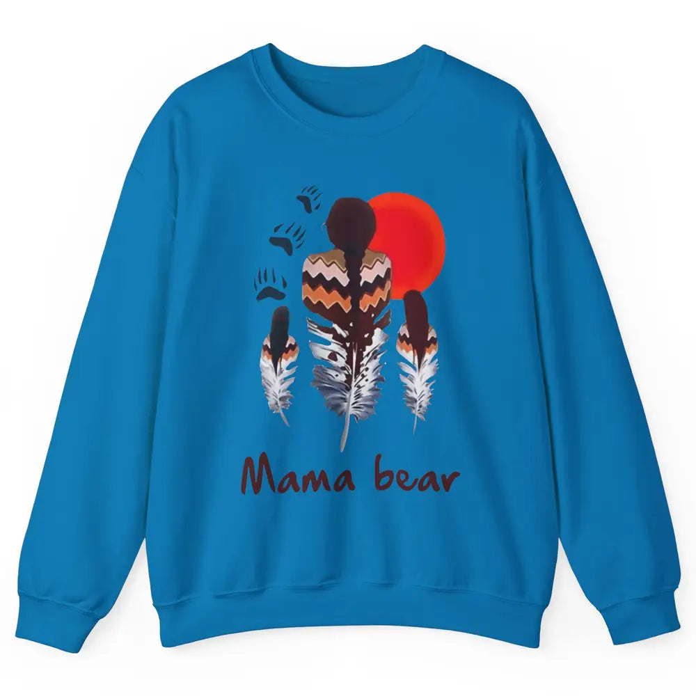 Native Americans Mama Bear Mother and Daughter Tribal Unisex Crewneck Sweatshirt