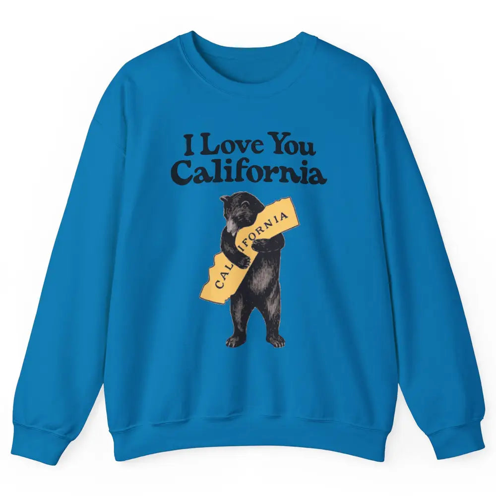 Retro 90s Vintage California Bear Hug Beach Summer Travel Unisex Crewneck Sweatshirt