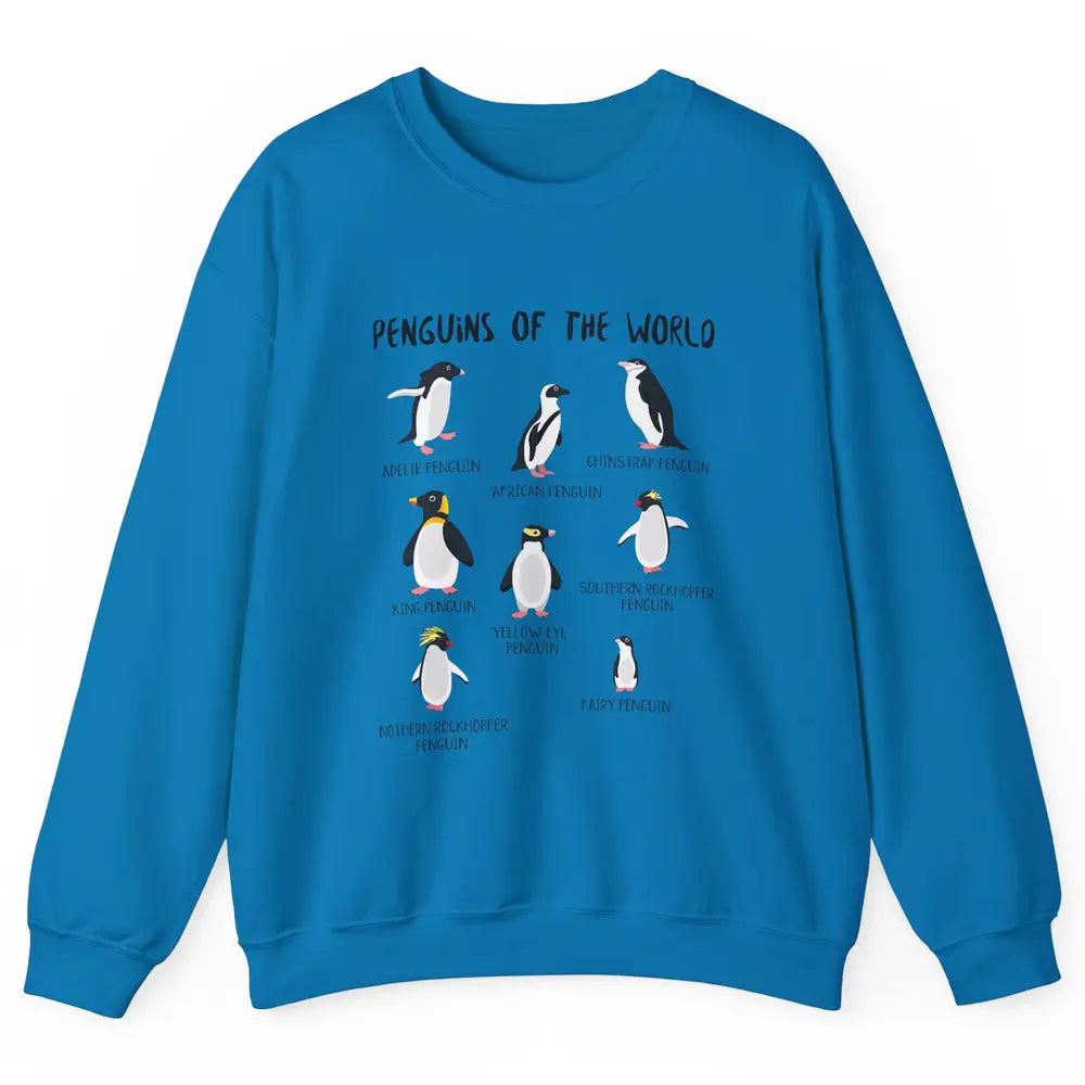 Penguins Of World With Headband Baby Penguins Wild Animal Unisex Crewneck Sweatshirt