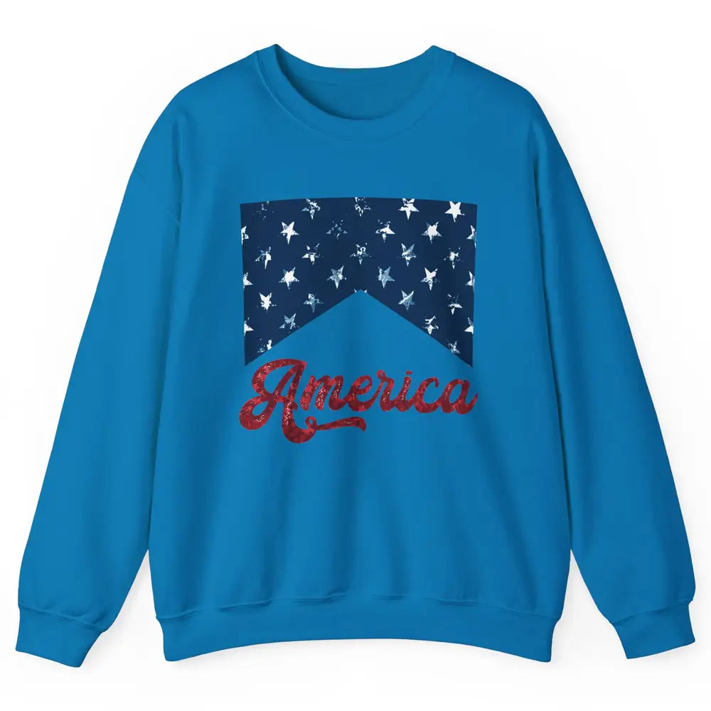 Retro America 4th Of July Independence Day Western Patriots Unisex Crewneck Sweatshirt