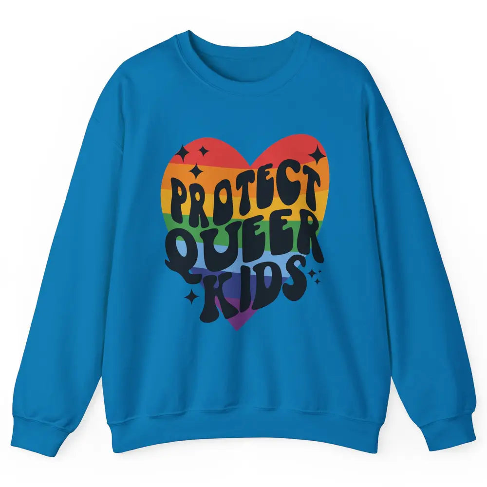 Protect Queer Kids Protect Trans Youth LGBT Gay Pride Ally Unisex Crewneck Sweatshirt