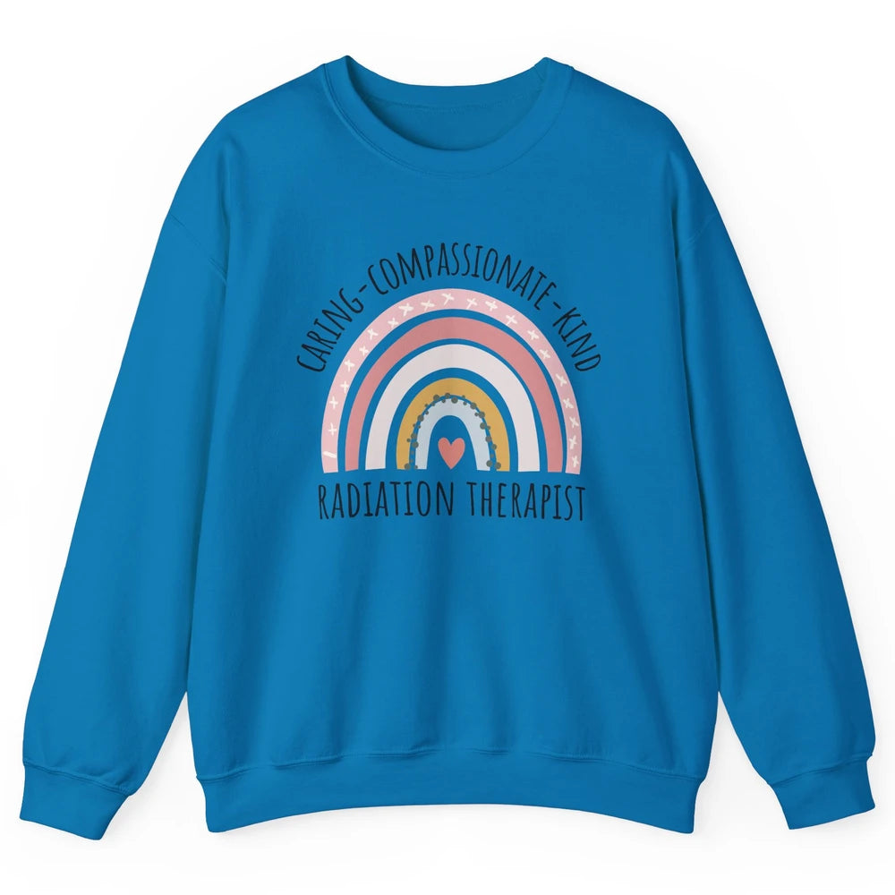 Radiation Therapist Pastel Rainbow Radiation Therapy Gift Unisex Crewneck Sweatshirt