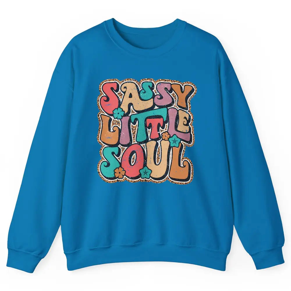 Retro Boho Groovy Sassy Little Soul Western Hippie Cowgirl Unisex Crewneck Sweatshirt