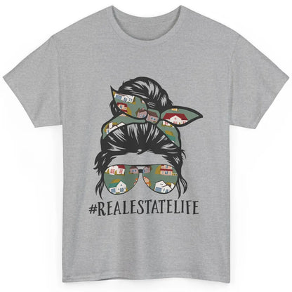 Real Estate Wife Life Messy Bun Mom Realtor Women Close Deal Classic Unisex T-Shirt