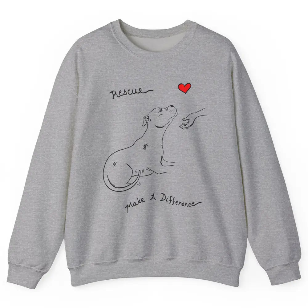 Pitbull Dog Rescue Adopt Dont Shop Foster Animal Pet Rescuer Unisex Crewneck Sweatshirt
