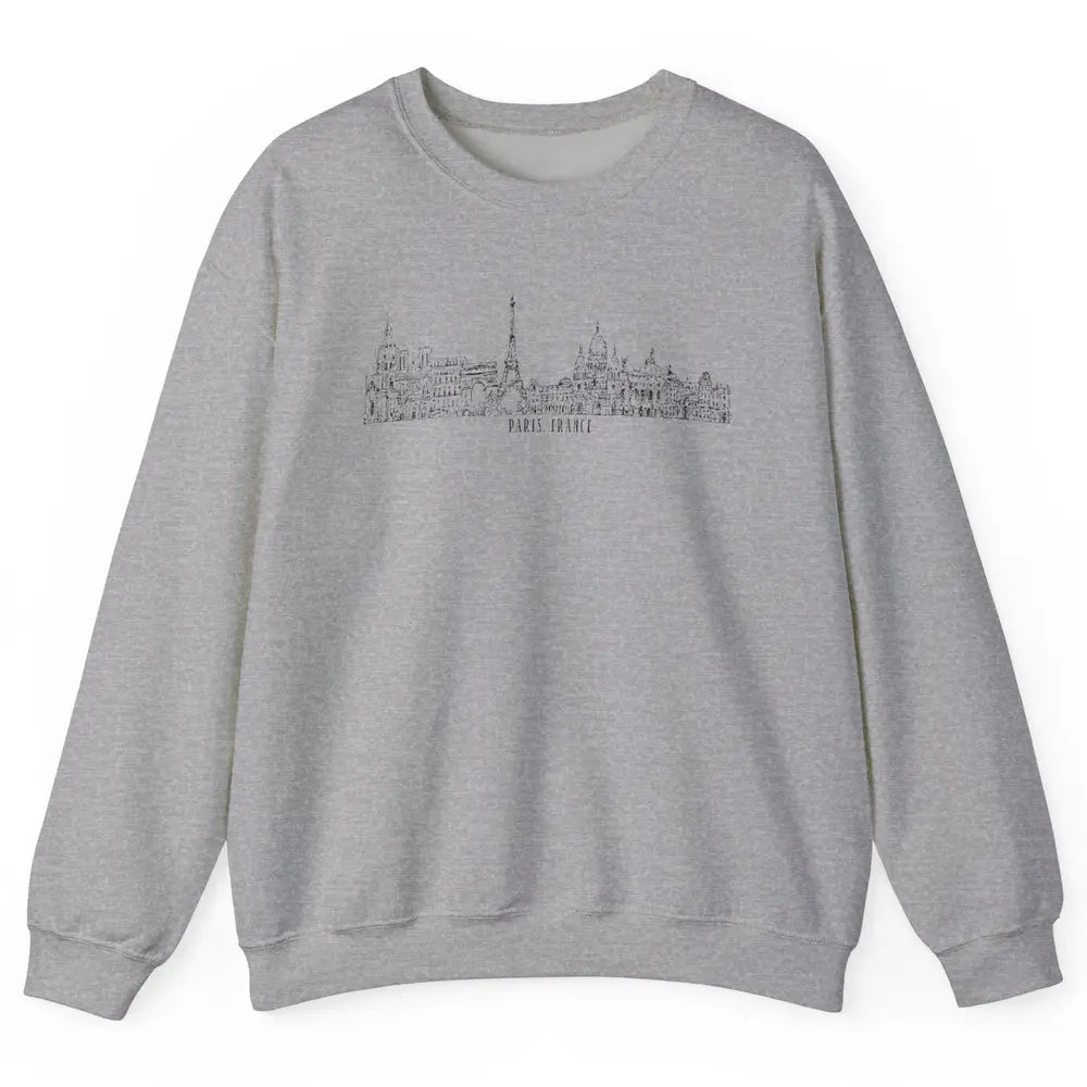 Paris Eiffel Tower Souvenir Travel France Gift Paris Skyline Unisex Crewneck Sweatshirt