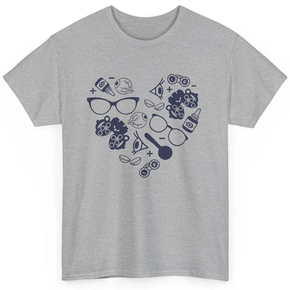 Optometrist Love Heart Symbols Optician Eye Doctor Gift Classic Unisex T-Shirt