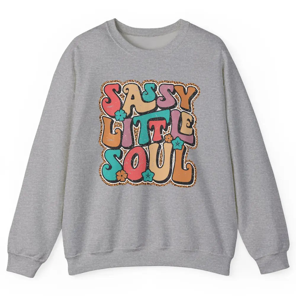 Retro Boho Groovy Sassy Little Soul Western Hippie Cowgirl Unisex Crewneck Sweatshirt
