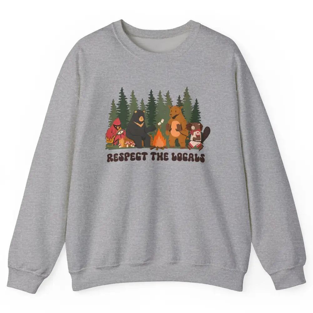 Respect Local Wildlife Camping Outdoor Mountain Environment Unisex Crewneck Sweatshirt