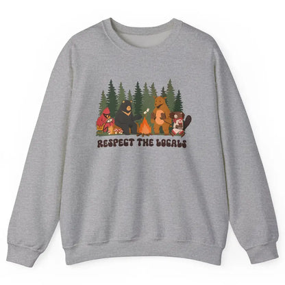 Respect Local Wildlife Camping Outdoor Mountain Environment Unisex Crewneck Sweatshirt