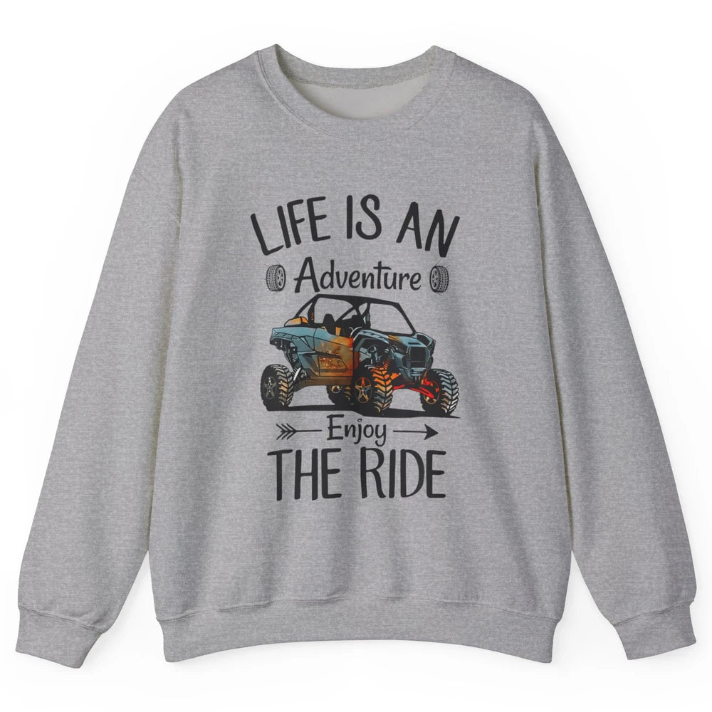 Retro Enjoy The Ride ATV Rider UTV Mud Riding SXS Offroad Unisex Crewneck Sweatshirt