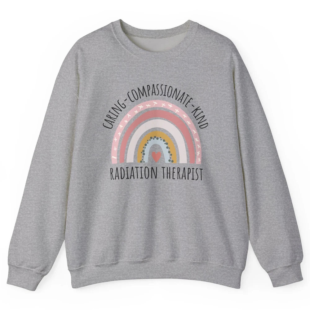 Radiation Therapist Pastel Rainbow Radiation Therapy Gift Unisex Crewneck Sweatshirt
