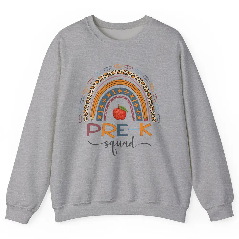 Pre-K Squad Rainbow Preschool Teacher Back To School Gift Unisex Crewneck Sweatshirt