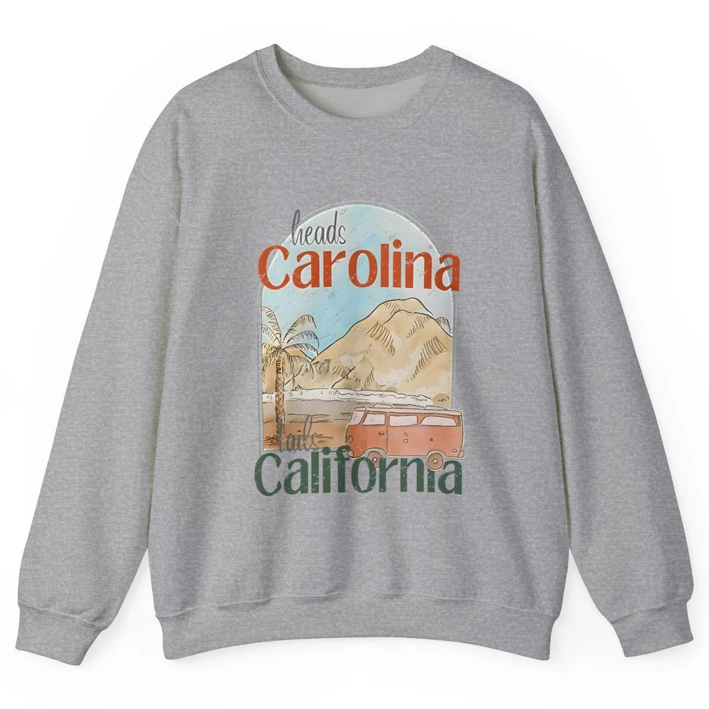 Retro Heads Carolina Tails California Western Country Summer Unisex Crewneck Sweatshirt