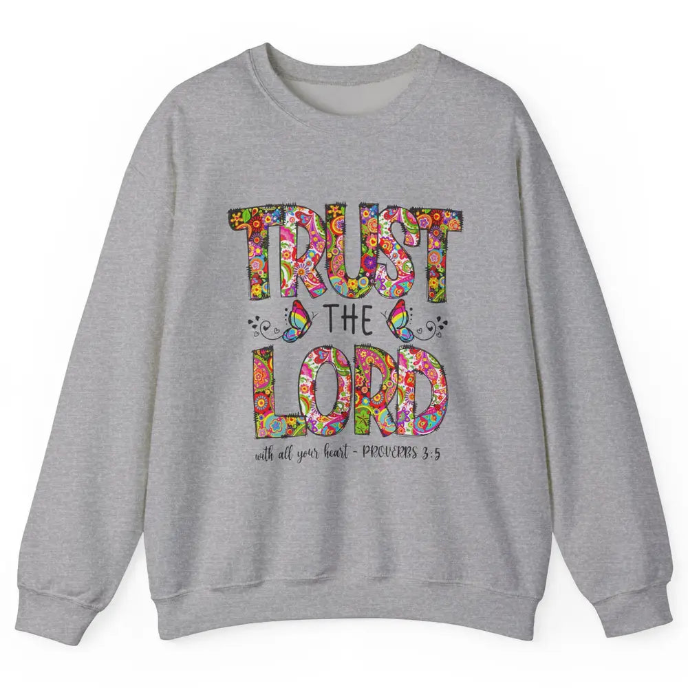 Prayer Bible Verse Religious Trust The Lord Jesus Christian Unisex Crewneck Sweatshirt