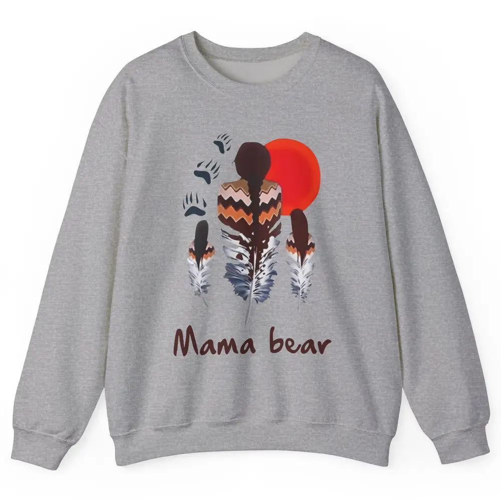 Native Americans Mama Bear Mother and Daughter Tribal Unisex Crewneck Sweatshirt