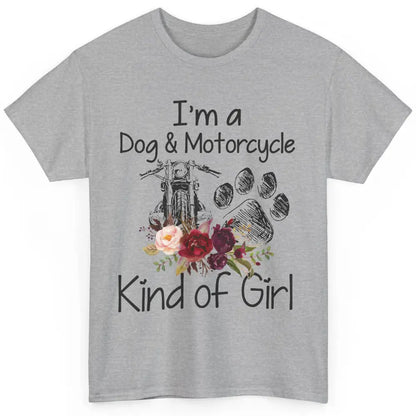 Retro Floral Motorbike I'm Dog Motorcycle Kinda Girl Dog Mom Classic Unisex T-Shirt